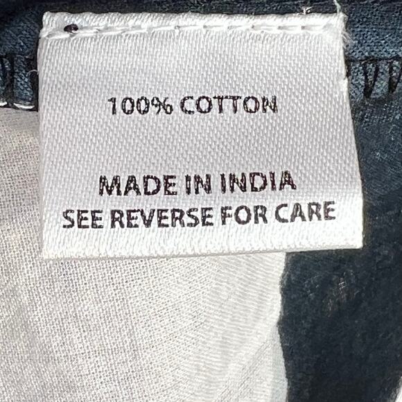 Tuckernuck Seashell Beach Coverup Short Dress Large Cotton Black White NEW - Picture 13 of 16